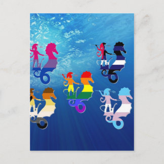 Postal GLBT Pride School of Seahorses