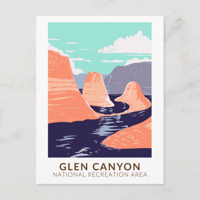 Postal Glen Canyon Reflection Canyon Vintage (Anverso)