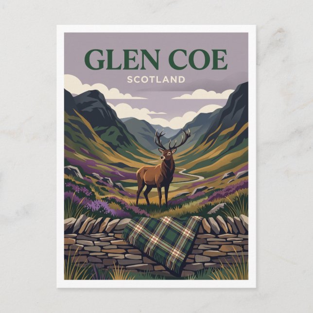 Postal Glen Coe Glencoe Escocia (Anverso)