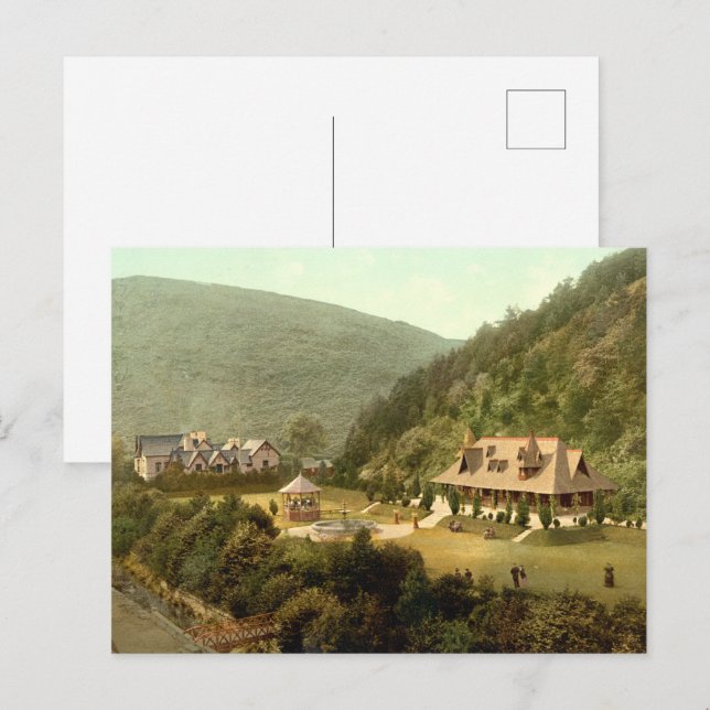 Postal Glen Helen, Peel, Isla de Man, archivo impreso (Anverso / Reverso)