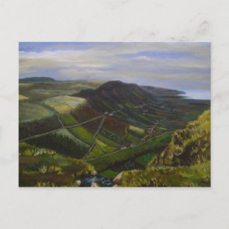 Postal Glenariff, vidrios de pintura de aceite de Antrim