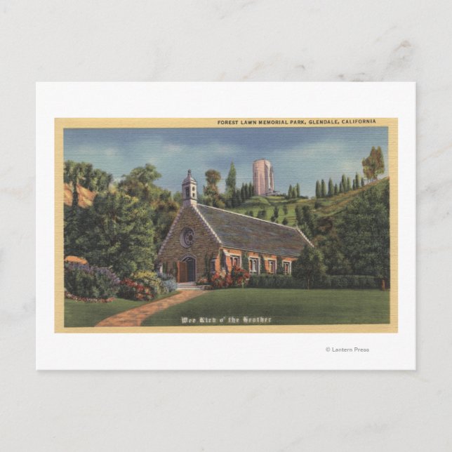 Postal Glencairn, réplica de la iglesia de Annie Laurie (Anverso)