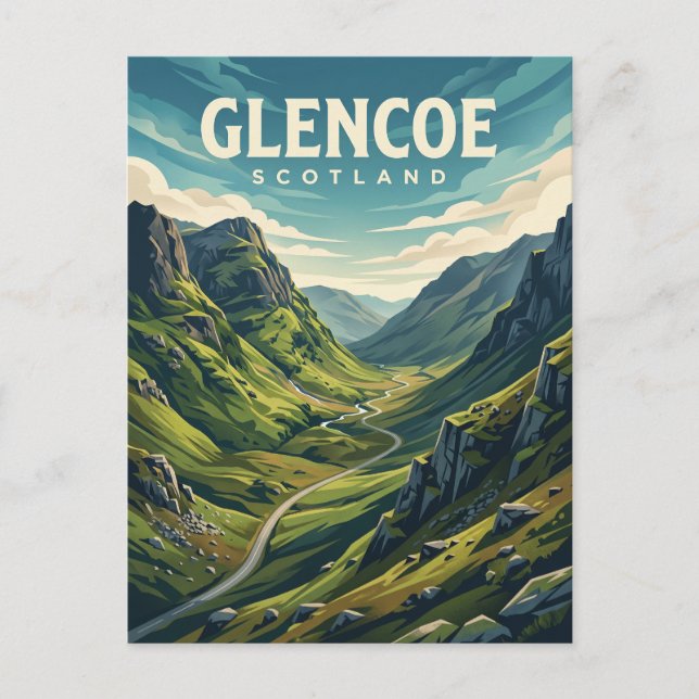 Postal Glencoe Escocia (Anverso)