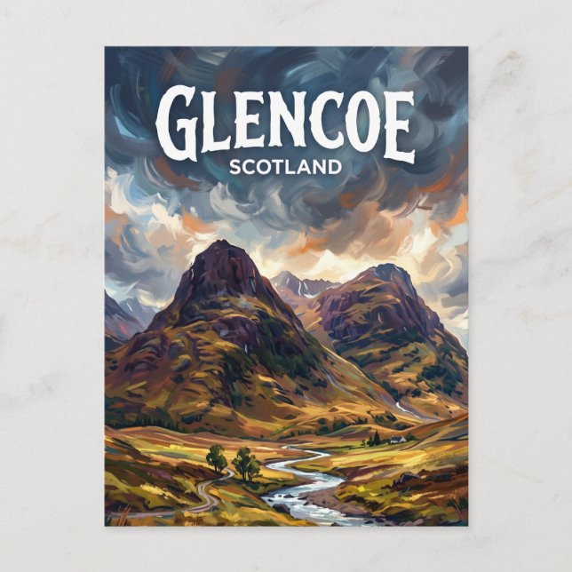 Postal Glencoe Escocia (Anverso)