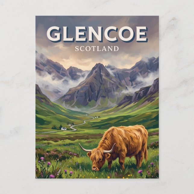 Postal Glencoe Escocia (Anverso)