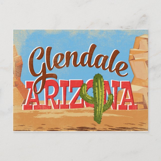 Postal Glendale Arizona Vintage Travel (Anverso)