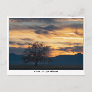 Postal Glenn County California Sunset Postcard