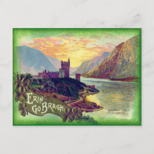 Postal Glenveigh Castle Donegal Oro Trébol