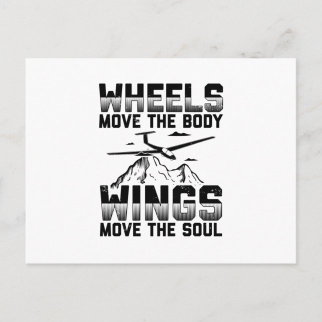Postal Glider Pilot Gifts - Gliding Thermals Soar Sayings (Anverso)