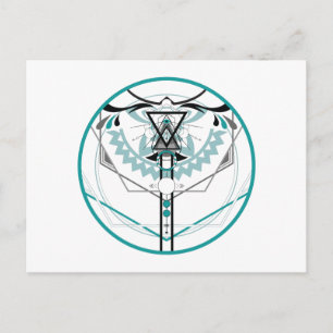 Postal glifo solar sagrado