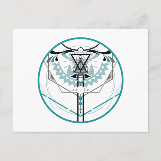 Postal glifo solar sagrado (Anverso)