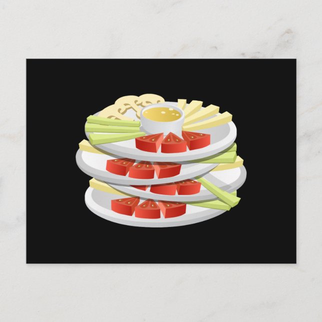 Postal Glitch Comida crudita (Anverso)