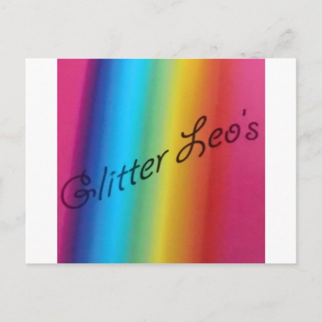 Postal Glitter Leo's (Anverso)
