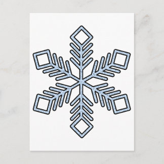 Postal Glitter Snowflake - Baby Blue Branches