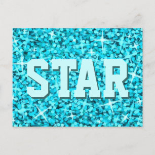 Postal Glitz Blue 'STAR'