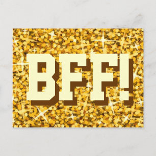 Postal Glitz "Gold" 'BFF!'