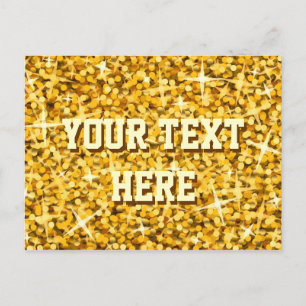 Postal Glitz "Gold" "Your Text"