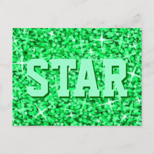 Postal Glitz Green 'STAR'