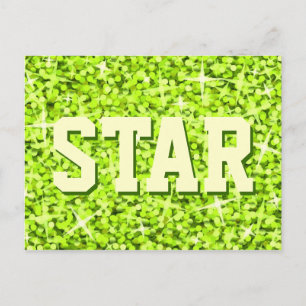 Postal Glitz Lime 'STAR'