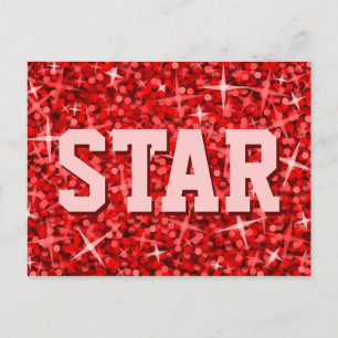 Postal Glitz Red 'STAR'