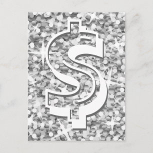 Postal Glitz "Silver Dólar '$'