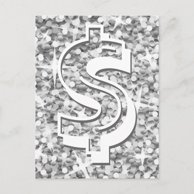 Postal Glitz "Silver Dólar '$' (Anverso)