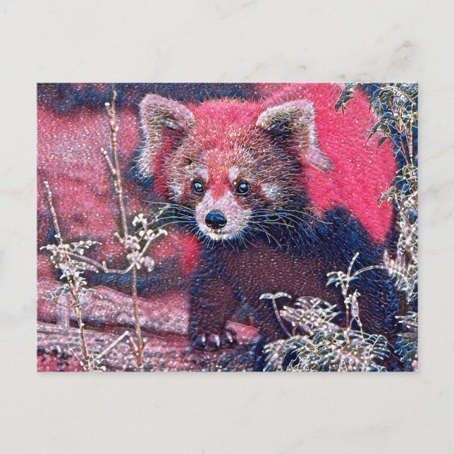 Postal GlitzyAnimal_RedPanda_005 (Anverso)