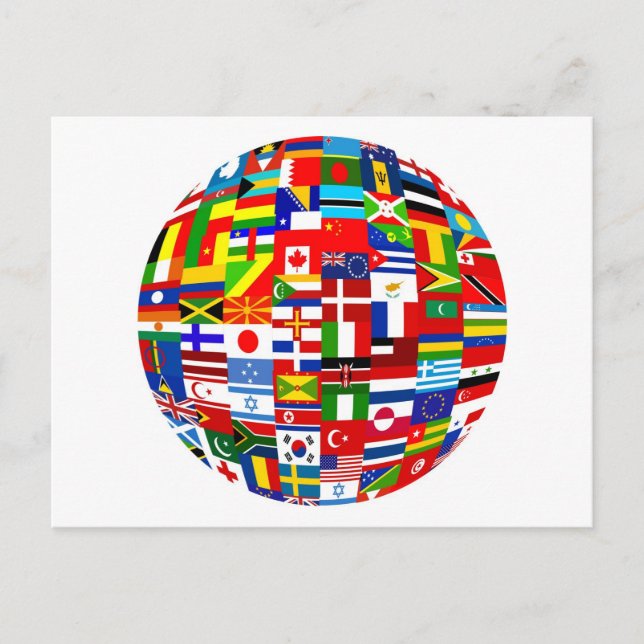 Postal Globe de la bandera (Anverso)