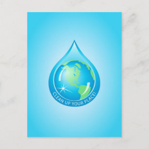 Postal Globe in Waterdrop