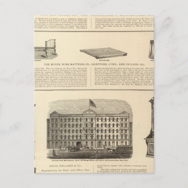 Postal Globe Iron Foundry Woer Mattress Company (Anverso)