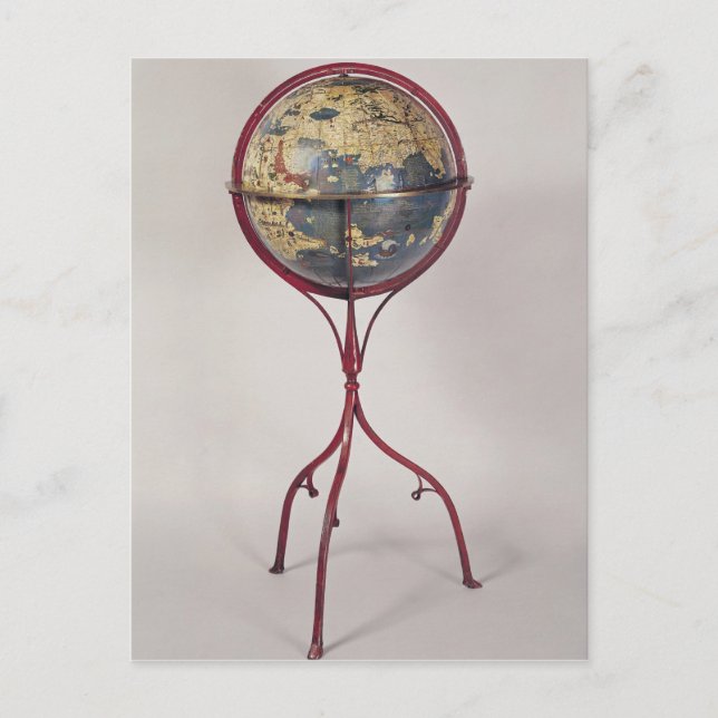 Postal Globe terrestre, que muestra el Océano Índico (Anverso)