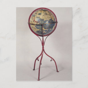 Postal Globe terrestre, que muestra el Océano Índico