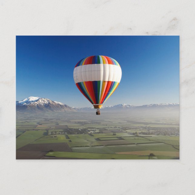 Postal Globo aerostático, cerca de Methven, Canterbury 3 (Anverso)