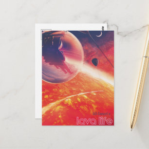 Postal Globo aerostático extremo en infierno volcánico