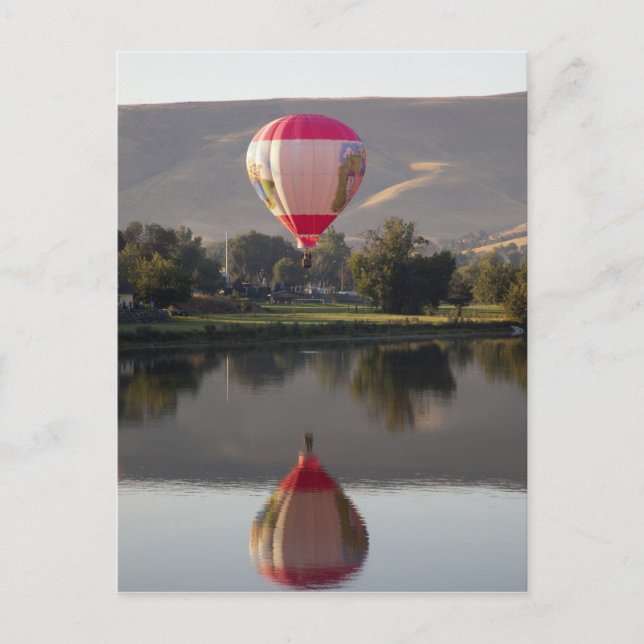 Postal Globo aerostático sobre el río Yakima (Anverso)