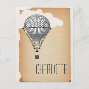 Postal Globo aerostático steampunk