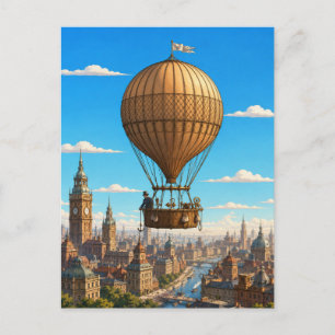 Postal Globo Científico Montgolfier Sobre Londres