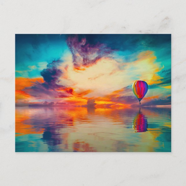 Postal Globo de aire caliente (Anverso)