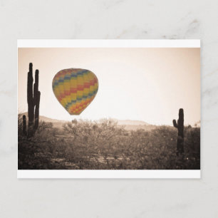Postal Globo de aire caliente en el desierto de Arizona S