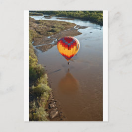 Postal Globo de aire caliente que toca río Río Grande