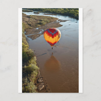 Postal Globo de aire caliente que toca río Río Grande