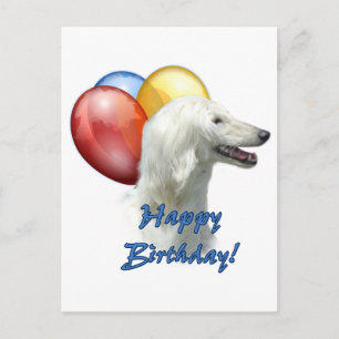 Postal Globo de cumpleaños feliz de Afganistán