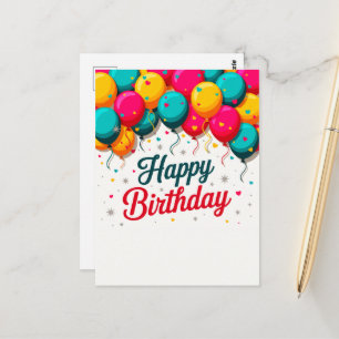 Postal Globo de Feliz Cumpleaños