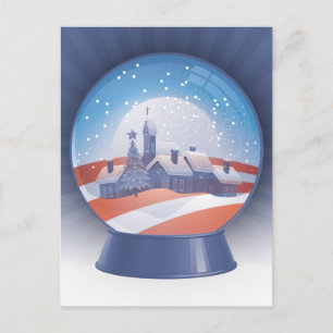 Postal globo de nieve obama