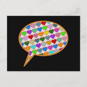 Postal globo de voz de amor