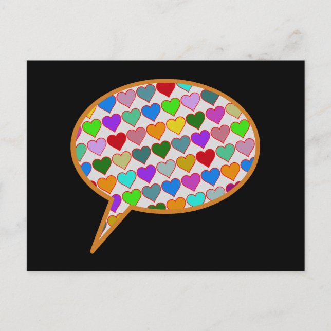 Postal globo de voz de amor (Anverso)