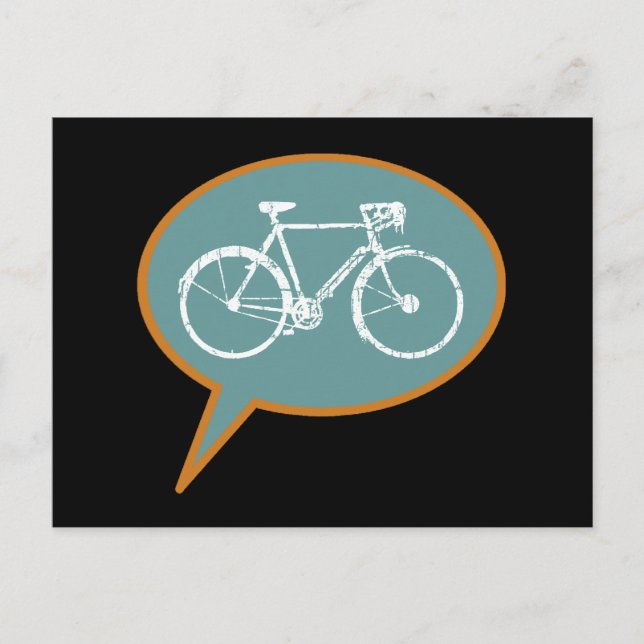 Postal globo de voz de bicicleta (Anverso)