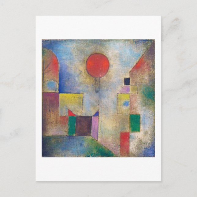 Postal Globo Rojo, Klee (Anverso)