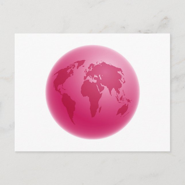 Postal Globo Rosa (Anverso)