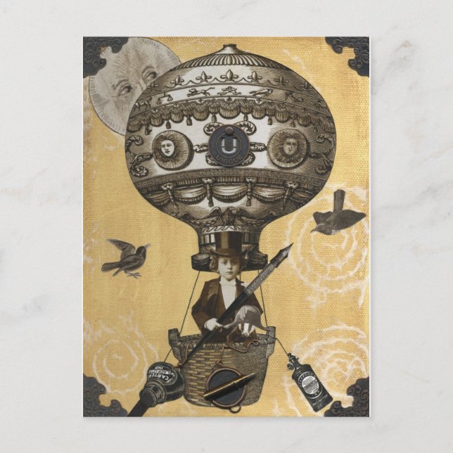 Postal Globo Steampunk (Anverso)